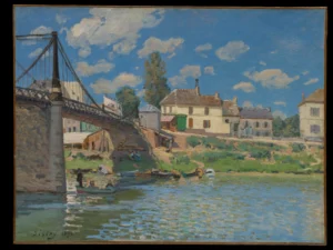 Alfred Sisley - The Bridge at Villeneuve-la-Garenne