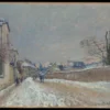 Alfred Sisley - Rue Eugène Moussoir at Moret: Winter