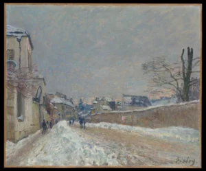 Alfred Sisley - Rue Eugène Moussoir at Moret: Winter